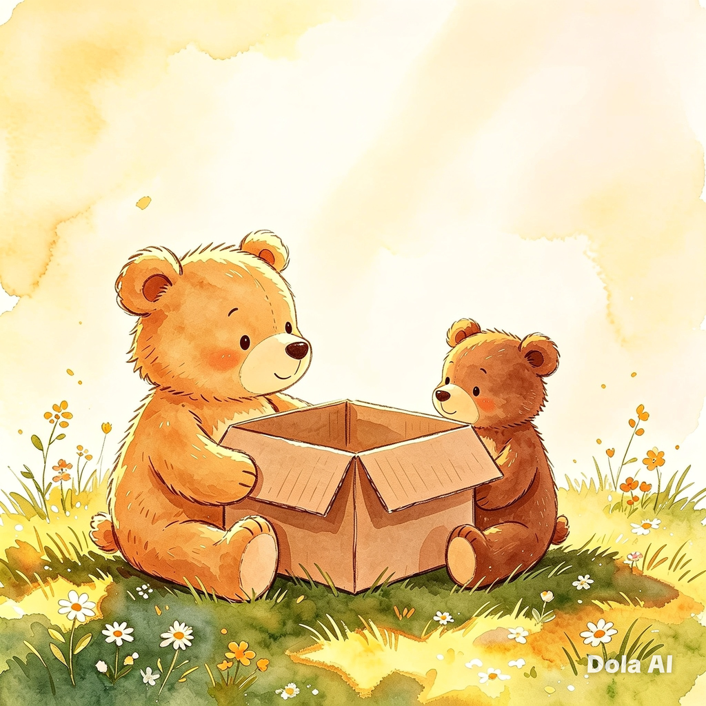 Big Ted Little Ted Cardboard box
